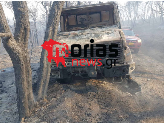 Πυρκαγιά στις Κεχριές: Κάηκε όχημα της Πυροσβεστικής (φωτο)